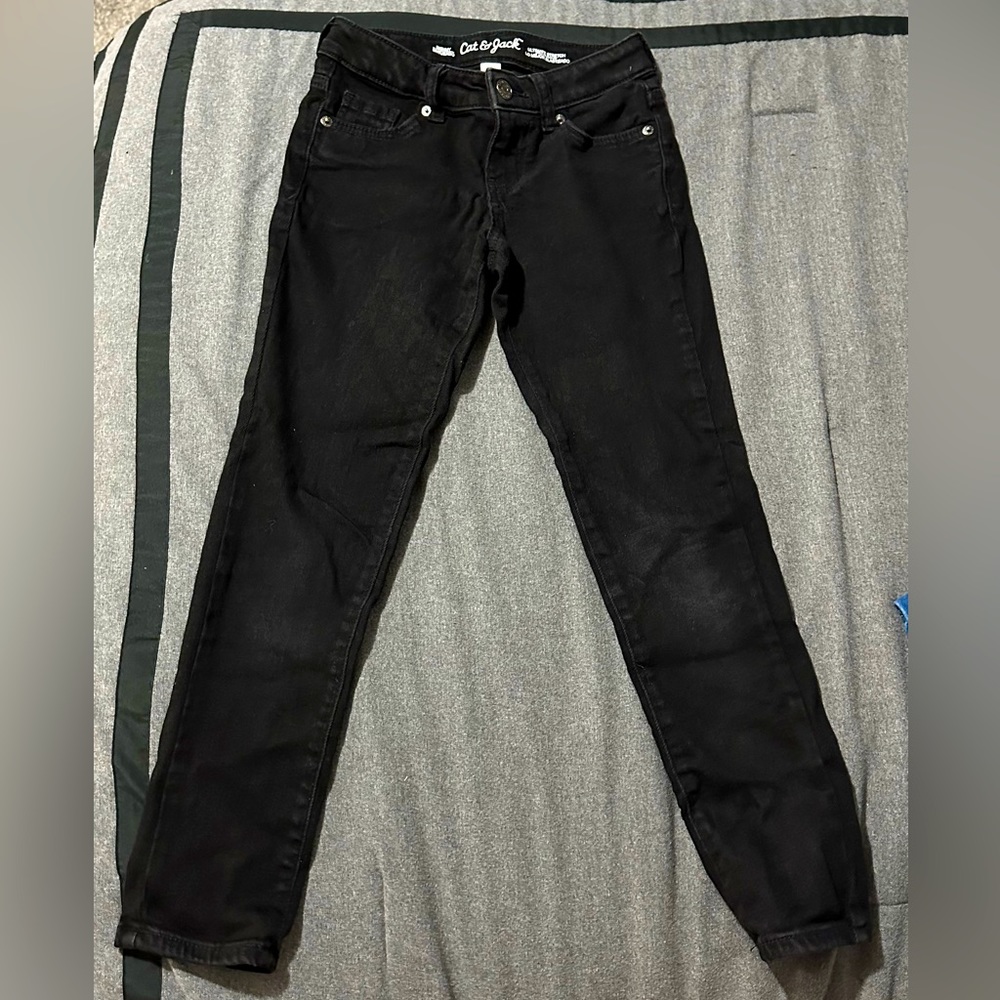 Girls black skinny jeans